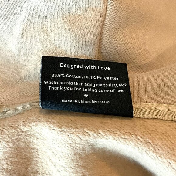 PopFlex Half Zip Warm Up Hoodie Latte Oversized Sweatshirt Size Medium M - Picture 11 of 11